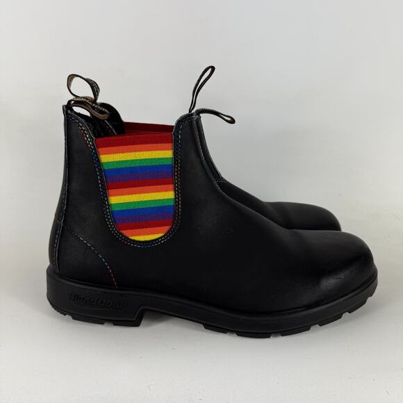 Blundstone 2105 Chelsea Boots Mens 12 Black Leather Round Toe Pull On Ankle - Picture 2 of 10